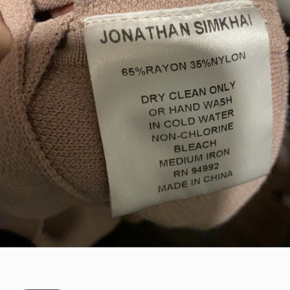 Jonathan Simkhai | Spill Intarsia Knit Textured Cropped Criss Cross Swea… - Picture 12 of 12